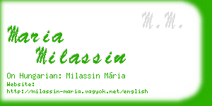 maria milassin business card